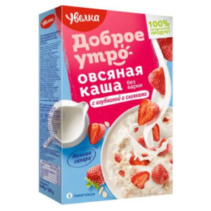 Haferflockenbrei mit Erdbeeren Sahne 5x40g Uvelka