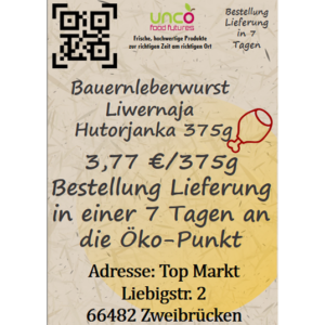 Bauernleberwurst Liwernaja  Hutorjanka 375 g