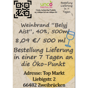 Weinbrand "Belyj Aist", 40%, 500ml